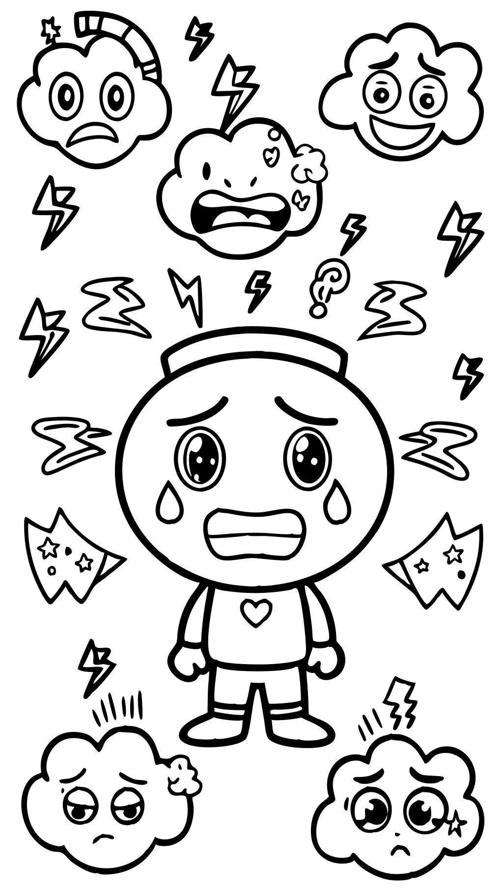 emotions coloring page